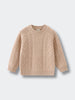 Beige cable knit sweater on a light gray background Cable Knit Jumper - Wicker Boys