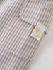 Close-up of a cream button on striped fabric with buttonhole detail Cargo Pants - Sand Stripe Boys