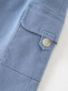 Close-up of a light blue fabric pocket with a button fastening Cargo Pants - Sky Blue Boys