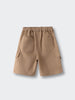 Tan cargo shorts with multiple pockets laid flat on white background Cargo Shorts - Biscuit Boys