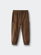 Brown sweatpants with cargo pockets on the thighs and elastic cuffs Cargo Sweatpants - Spruce Boys