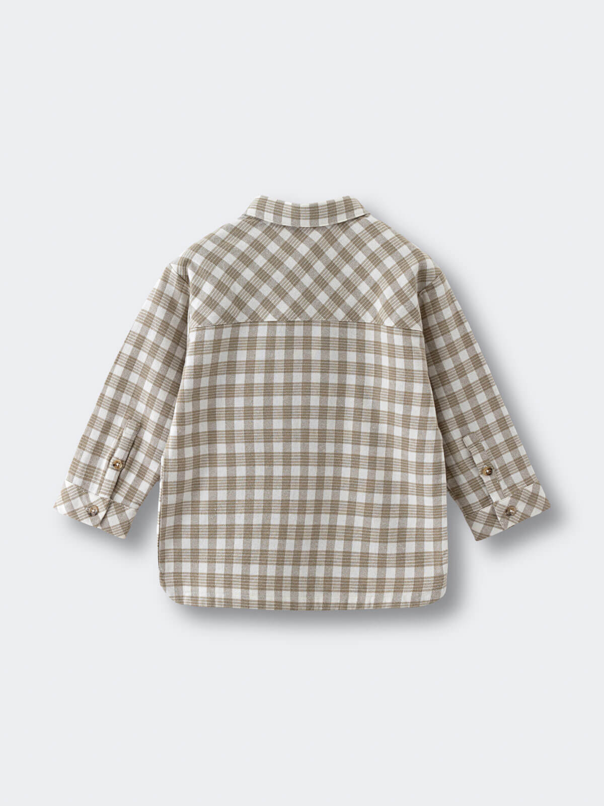 Back view of a checkered shirt on a light gray background Check Shirt - Brushed Cotton Check Boys