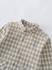 Plaid shirt with brown and white pattern on a light gray background Check Shirt - Brushed Cotton Check Boys