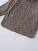 Brown and black checkered shirt on a white background Check Shirt - Muslin Cotton Check Boys
