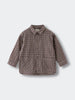 Plaid shirt on a light gray background Check Shirt - Muslin Cotton Check Boys