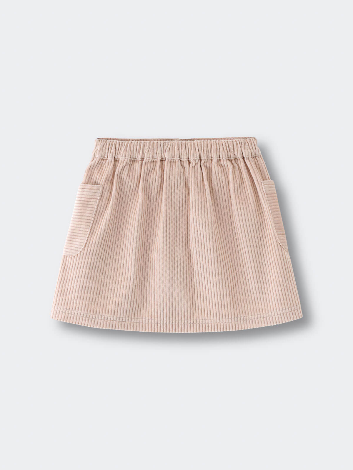 Beige corduroy skirt on a light gray background Corduroy Skirt - Clay Girls
