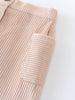 Close-up of a beige corduroy skirt on a white background Corduroy Skirt - Clay Girls