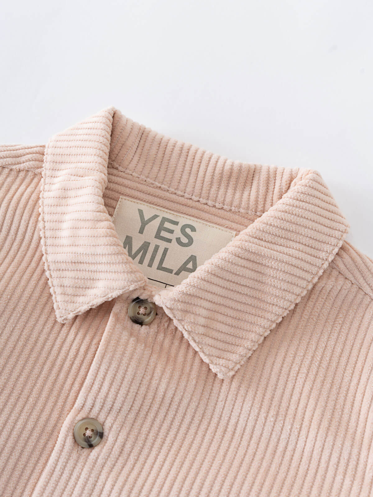Beige corduroy jacket with a visible brand label on a white background Corduroy Jacket - Clay Girls and Boys