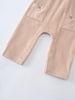 Beige corduroy overalls on white background Corduroy Overalls - Clay Baby boy
