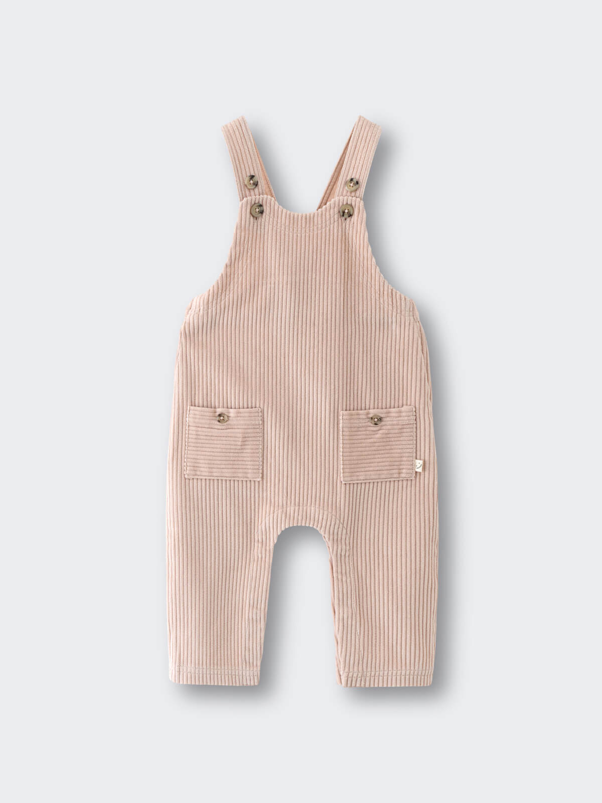 Beige corduroy overalls on a light gray background Corduroy Overalls - Clay Baby boy