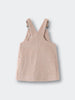 Beige corduroy pinafore dress with striped pattern on a light gray background Corduroy Pinafore Dress - Clay Girls