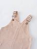 Beige corduroy pinafore dress with suspenders on a light gray background Corduroy Pinafore Dress - Clay Girls