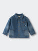 Blue denim jacket on a light gray background Denim Jacket - Blue Denim Girls and Boys