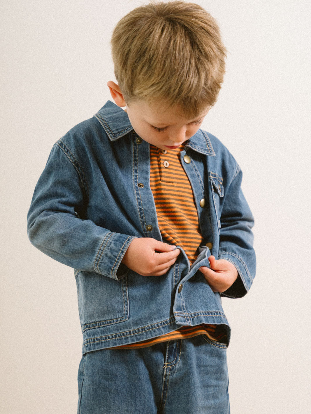 Henley Long Sleeve Tee - Pumpkin