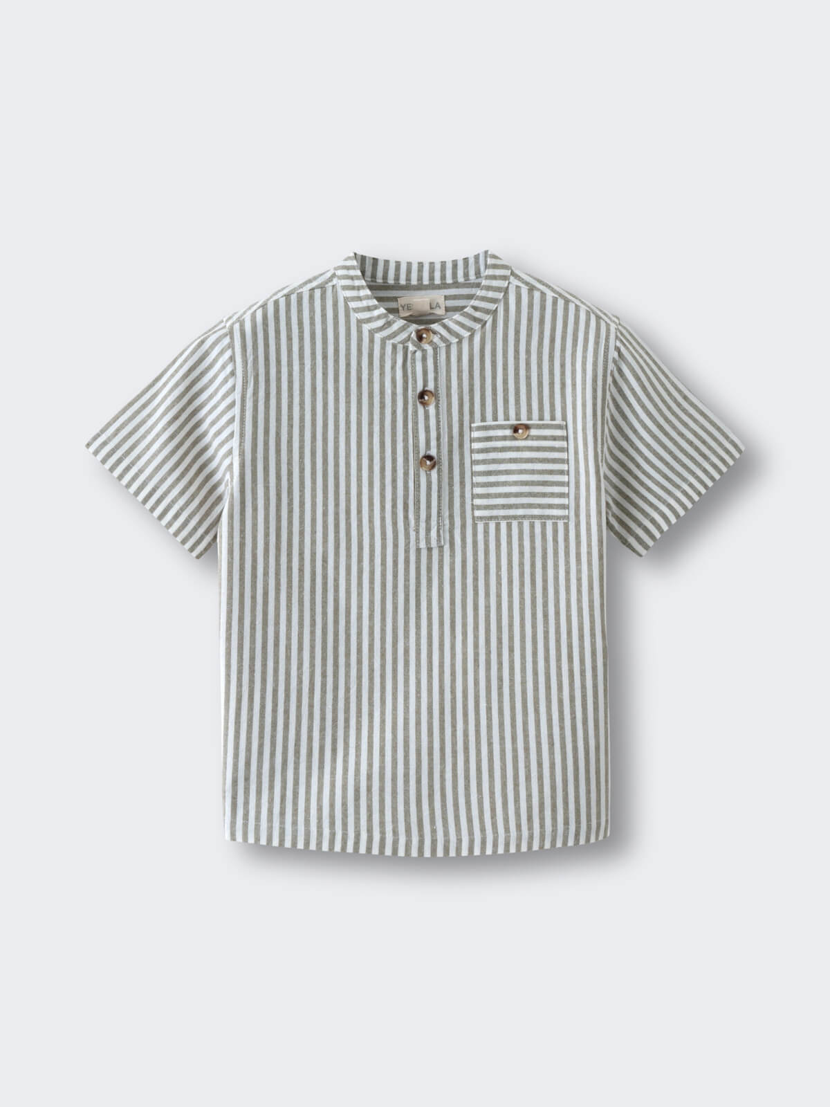 Elliott Short Sleeve Shirt - Matcha Stripe