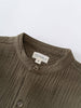 Green textured shirt on a light gray background Grandad Shirt - Forest Boys