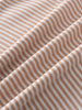 Close-up of brown and white striped knit fabric with visible texture Henley Tee - Sand Stripe Boys