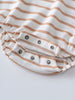 Jackson Sleeveless Romper - Sand Stripe