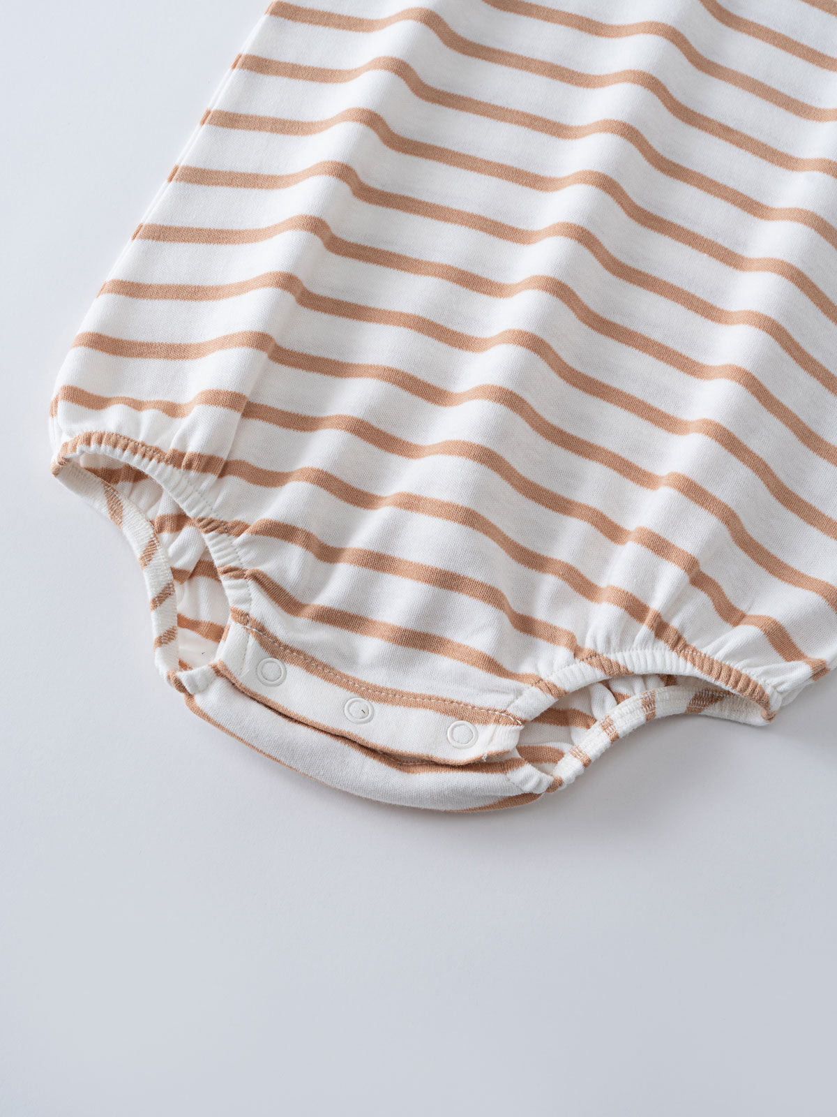 Jackson Sleeveless Romper - Sand Stripe