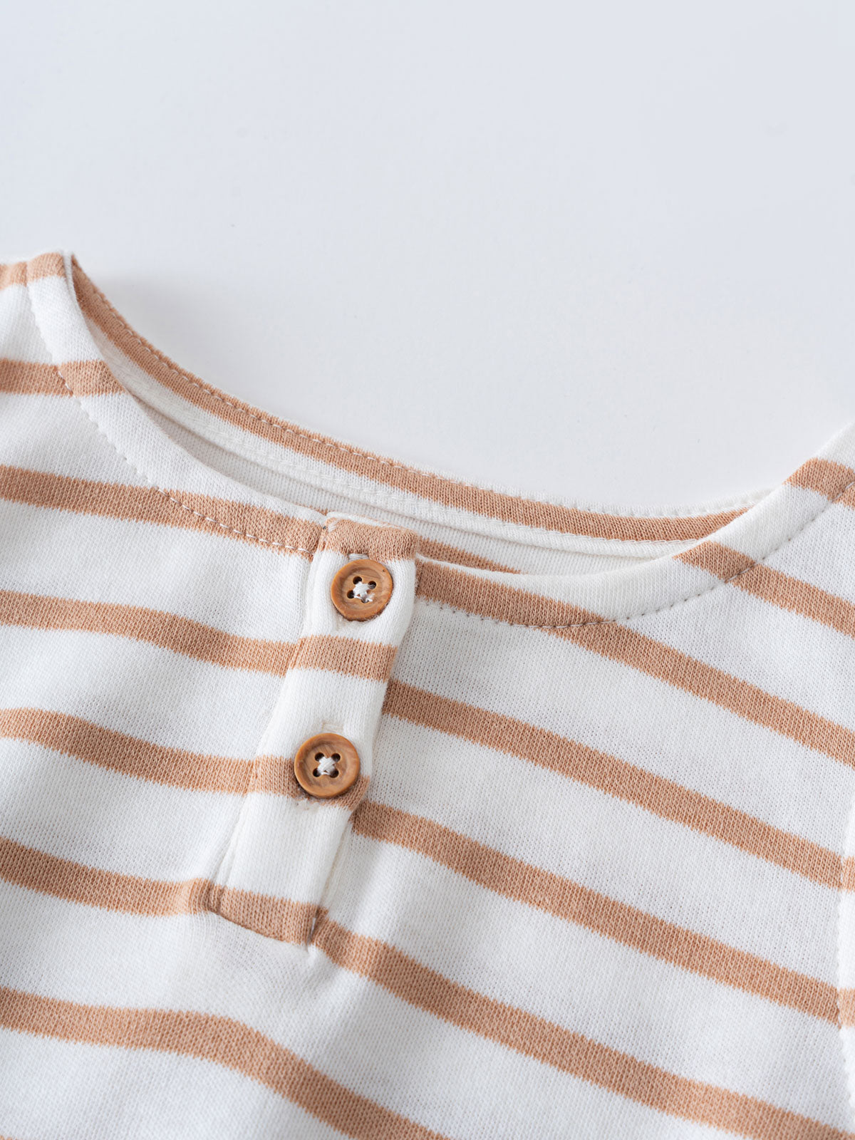 Jackson Sleeveless Romper - Sand Stripe