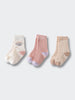 Kids Socks 3 pack - Pink Shell