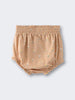 Baby bloomers in beige with small floral print and gathered elastic edges Printed Bloomers - Floral Bloom Baby girl
