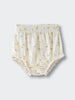 White baby bloomers with yellow lemon print and elastic waistband Printed Bloomers - Lemons Baby girl
