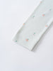 White fabric leggings with small embroidered peach and cherry pattern Leggings - Summer Fruits Girls