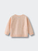 Peach sweatshirt with small floral print pattern laid flat on light background printed Sweatshirt - Flower Power Girls