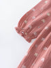 Pink fabric with floral patterns on a white background Printed Woven Dress - Bird And Blossom Rosehip Girls
