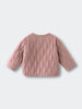Pink quilted jacket on a light gray background Quilted Jacket - Blush Baby girl