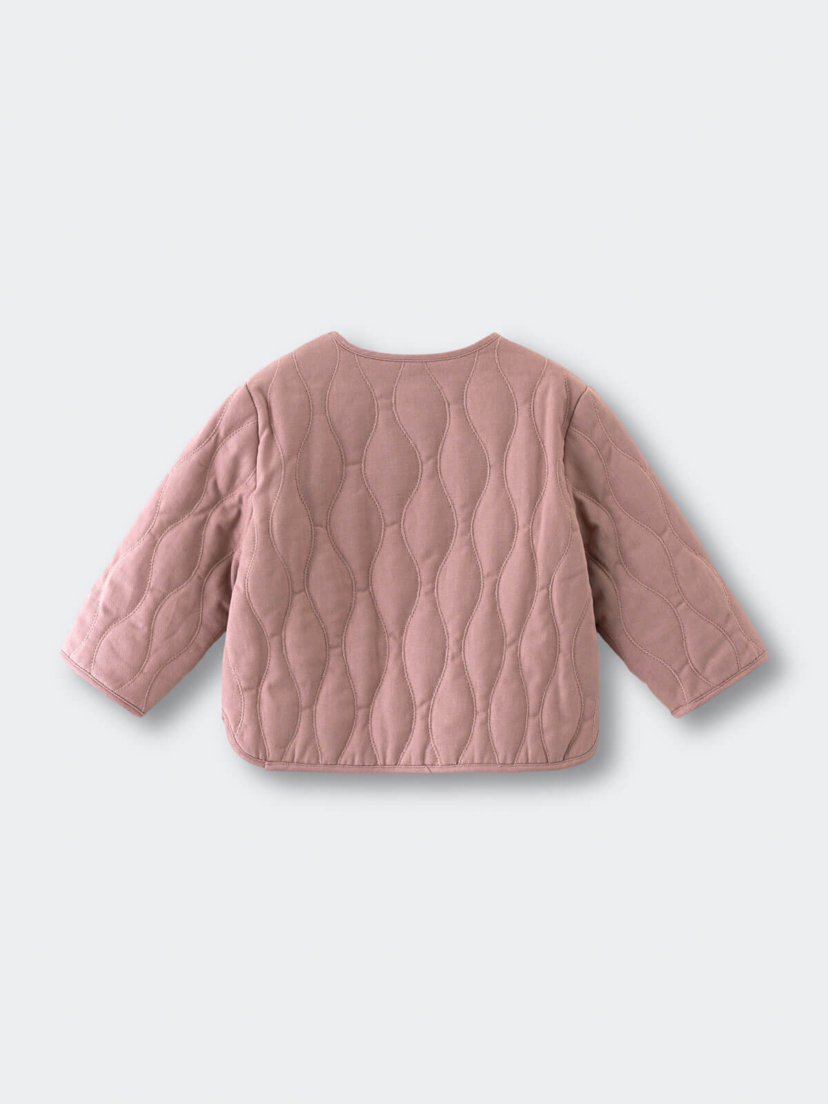 Pink quilted jacket on a light gray background Quilted Jacket - Blush Baby girl