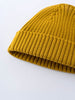Gold knit beanie on a light gray background Ribbed Beanie - Golden Pear Boys