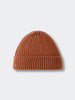 Brown knit beanie on a light gray background Ribbed Beanie - Russet Girls and Boys