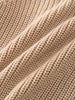Close-up of beige ribbed knit fabric showing texture and folds Ribbed Hooded Cardigan - Clay Baby boy
