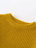 Golden sweater on a light gray background Ribbed Jumper - Golden Pear Boys