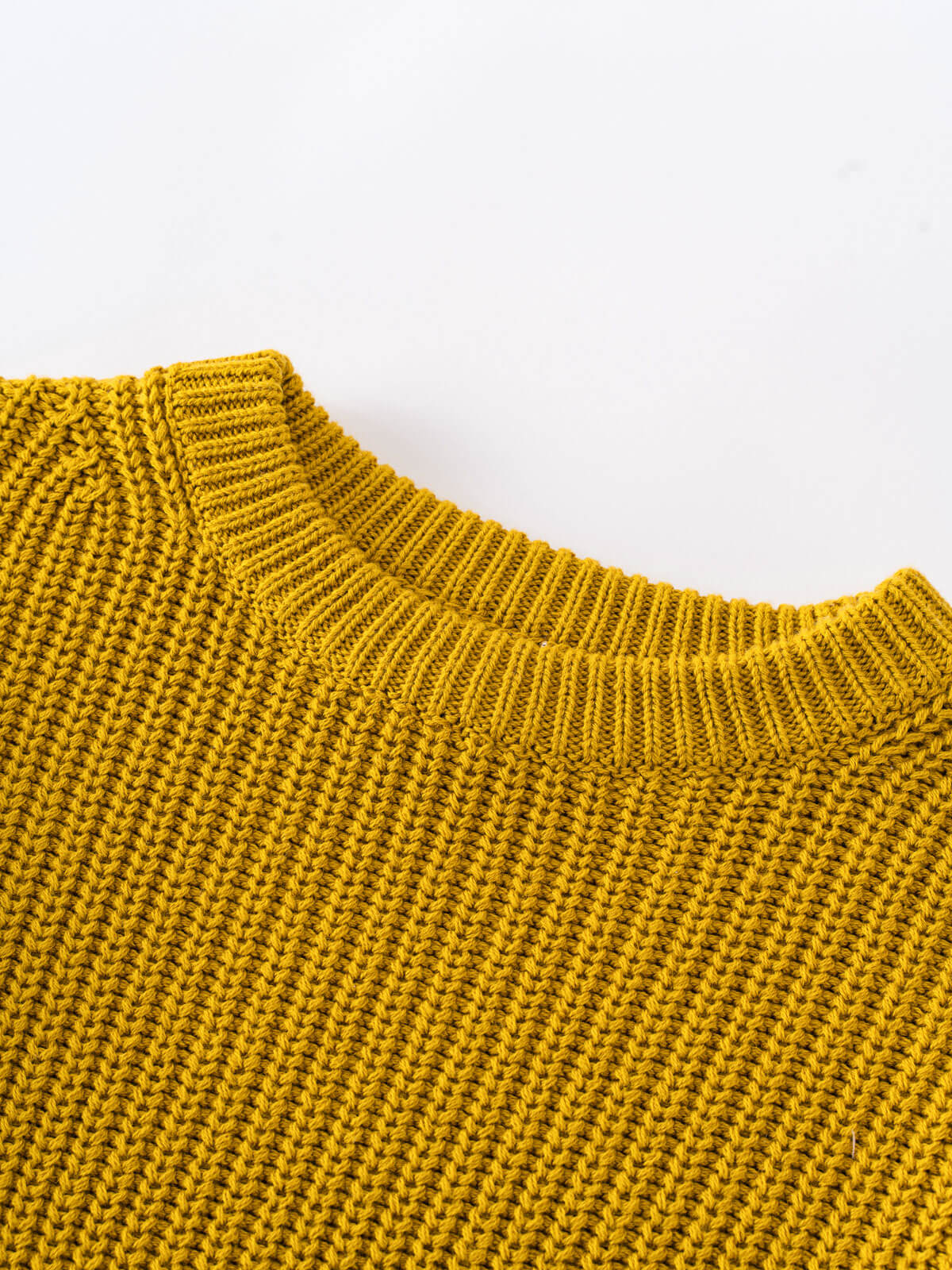 Golden sweater on a light gray background Ribbed Jumper - Golden Pear Boys