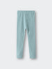 Light blue ribbed leggings laid flat on a white surface ribbed Leggings - Aloe Girls
