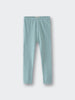 Light blue ribbed leggings laid flat on a white background Ribbed Leggings - Aloe Girls