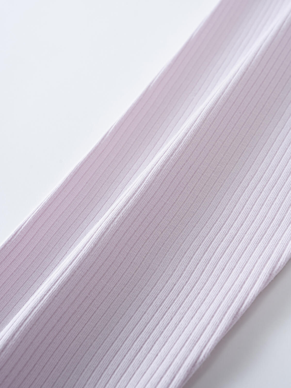 Close-up of light purple ribbed fabric texture on white background Ribbed Leggings - Lilac Girls