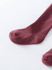 Close-up of mauve ribbed tights on a white background Ribbed Tights 2 Pack - Plum Jam/Mallow Girls