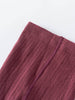Close-up of burgundy ribbed fabric texture with diagonal fold Ribbed Tights 2 Pack - Plum Jam/Mallow Girls