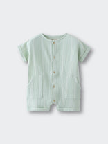 Ryan Romper - Light Green Stripe