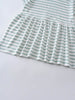Close-up of a striped dress hem with gathered skirt detail Short Sleeve Dress - Harbour Stripe Girls