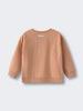 Back view of a peach-colored sweatshirt with ribbed cuffs and hem Sweatshirt - Yes Sailing Boys