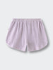 Light purple terry cloth shorts with elastic waistband and curved hem Towelling Shorts - Lilac Girls