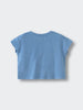 Blue terry cloth t-shirt with rolled sleeves on light background Towelling Tee Shirt - Sky Blue Boys