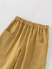 Mustard yellow pants with two front pockets on a light gray background Twill Pants - Golden Pear Boys