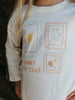 Children's long-sleeve shirt with 'Sunny Day Club' design featuring sun, flowers, and text. Zoey Long Sleeve Tee - Sunny Club Day Girls